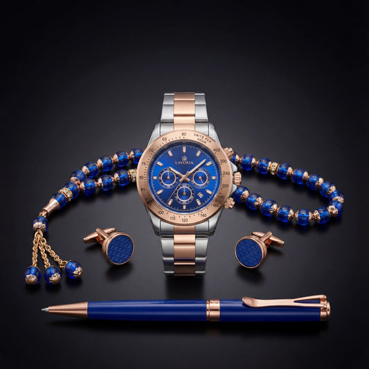 طقم هدايا ساعة لافوريا الرجالي